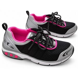 Therafit Roadster Women's 9 Black Gray Pink Athletic Walking Shoes W51303J